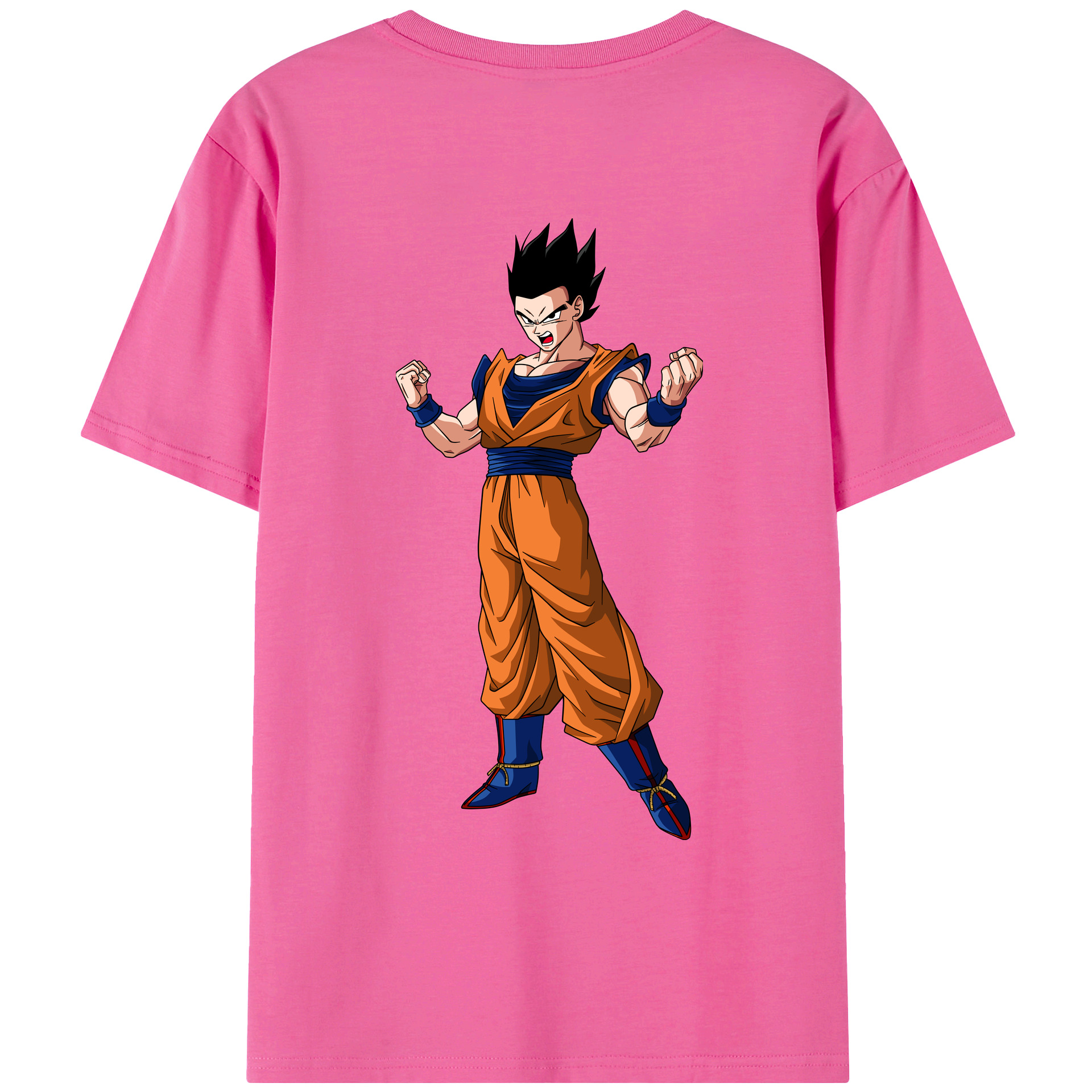 （画像用） ドラゴンボール 孫 悟飯（そんごはん）DRAGON BALL Son Gohan レディース半袖Tシャツ(バックプリント)